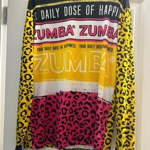 Zumba Fitness Yellow and Black Leopard Print Top